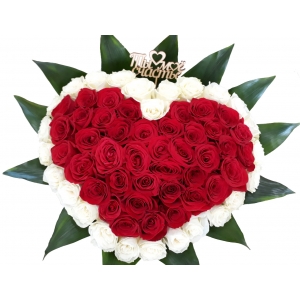 Купить букет из роз в форме сердца в Благовещенске